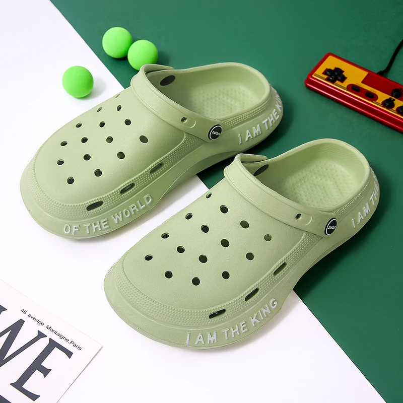 

Мужские уличные сандалии-шлепанцы 2026 с толстой подошвой, легкие, дышащие, нескользящие, износостойкие пляжные сабо