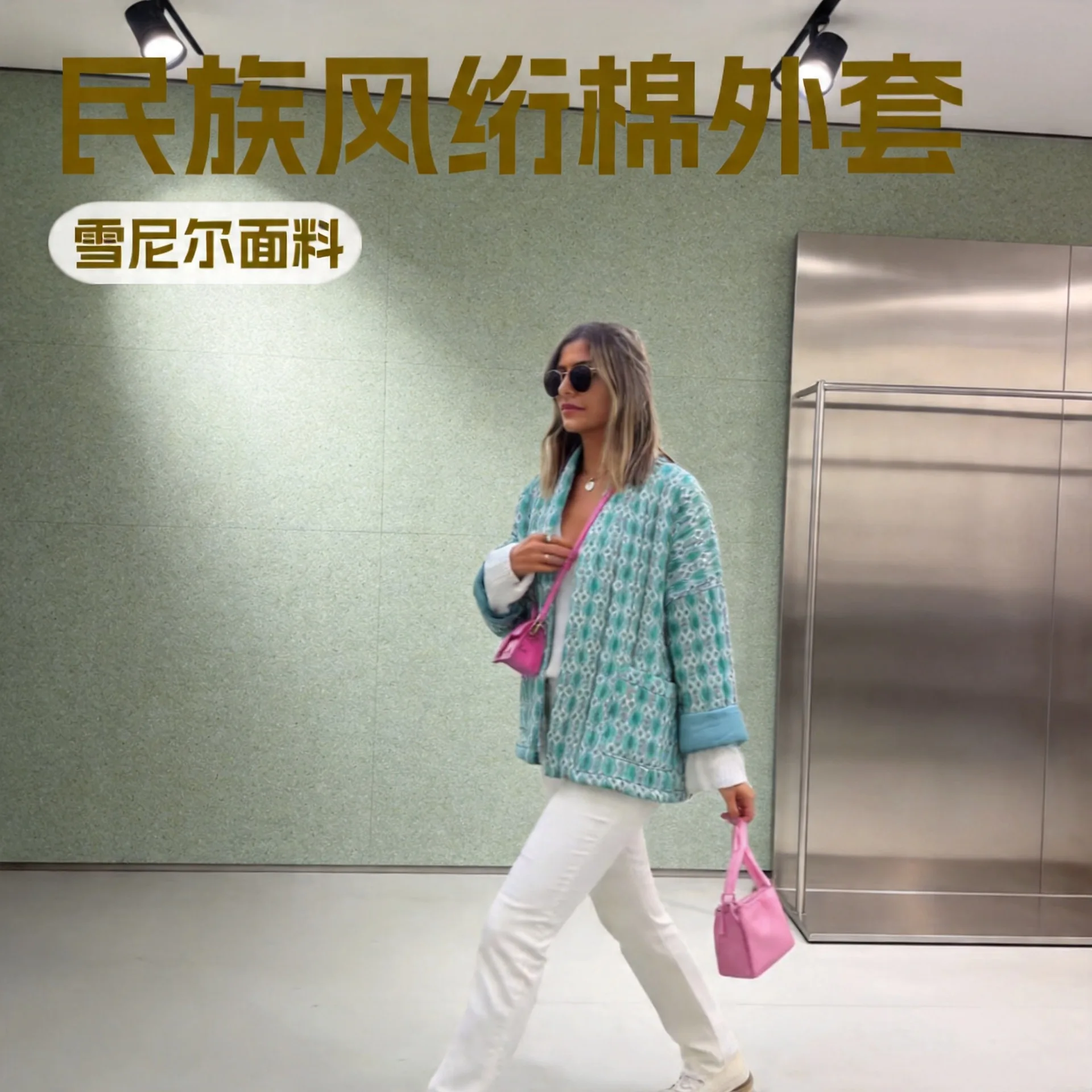 Women's Cardigan Style Ethnic Quilted Cotton Printed Cotton Jacket Jacket Comfortable Embroidery Winter Warm New Chinese Style