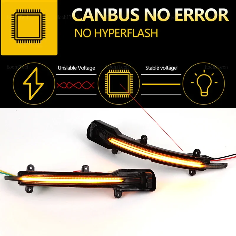 2ps Car Side Mirror Blinker Indicator Lamp LED Dynamic Turn Signal Light for Audi Q5 SQ5 8R 2008-17 Q7 SQ7 4L facelift 2010-2015