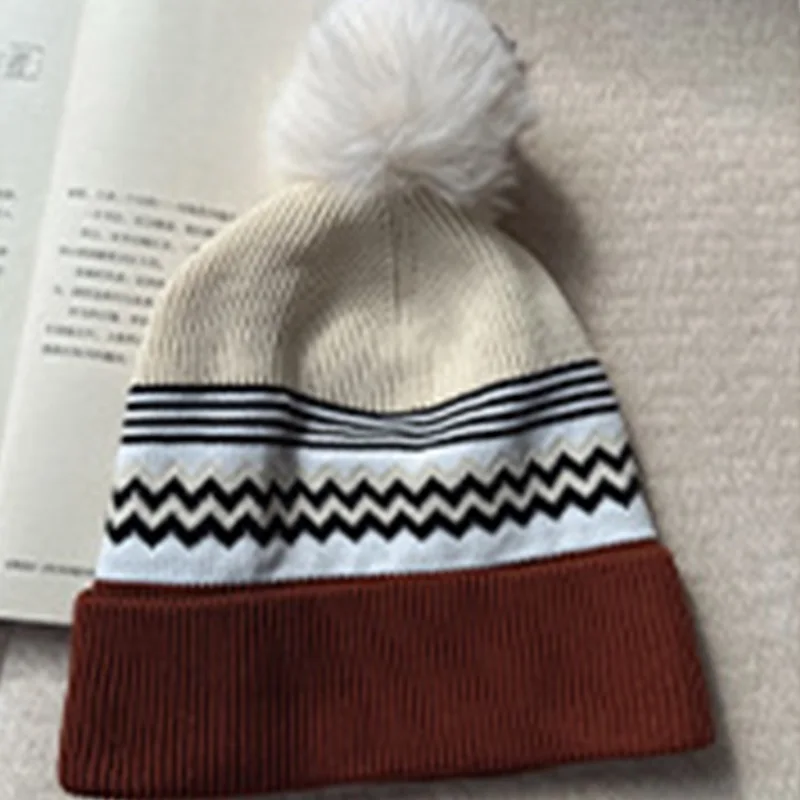 หมวกไหมพรมสไตล์ยุโรปและอเมริกาสำหรับผู้ชายและผู้หญิง สวมใส่สบาย อบอุ่นได้ทุกฤดู เหมาะสำหรับคนศีรษะใหญ่ ป้องกันความหนาว