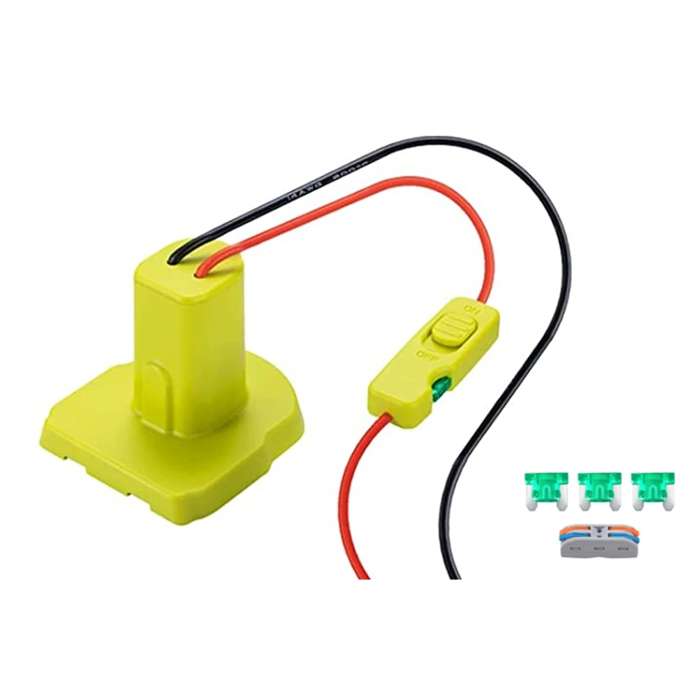 Power Wheel Adapter for Ryobi 18V P108 P107 P102 Battery Adapter Battery Converter Kit with Switch Fuse & Wire Terminals