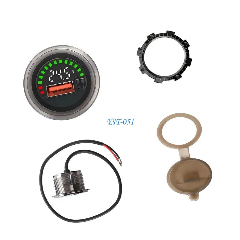 E15A Easy Installs Circular Display with Bright LED Screen ABS for Vehicles