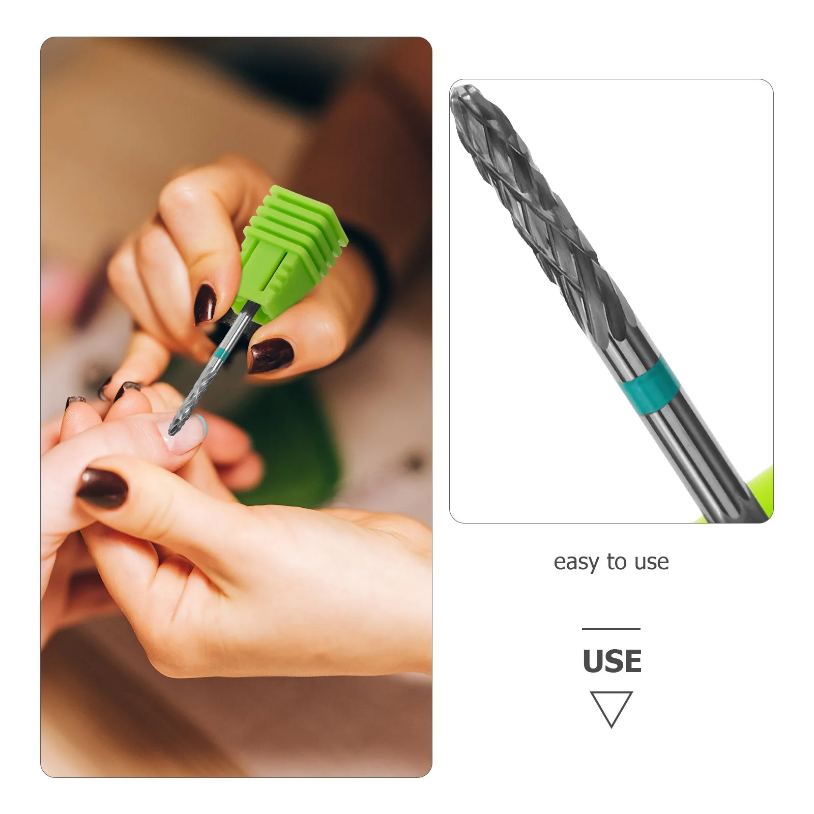 

Tungsten Steel Grinding Head Durable Metal Nail Bit Fine Grinding Effect Nail Art Drill Bits Manicure Drill Bit Women