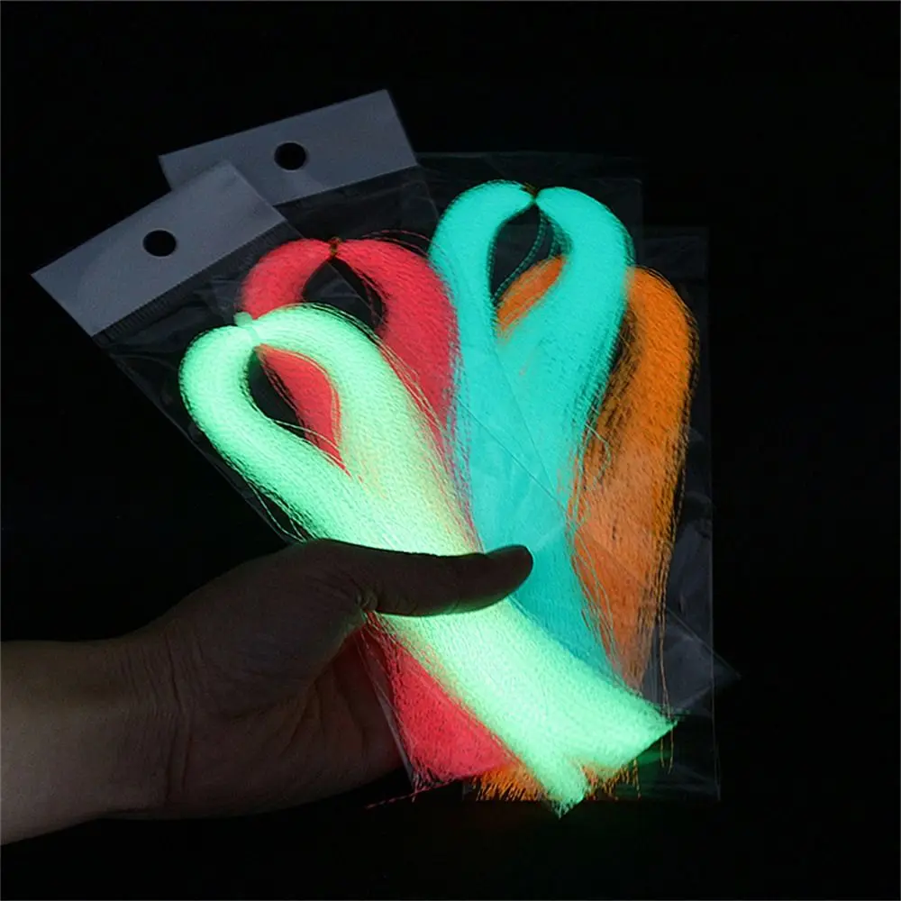 

1Pack Luminous Twisted Flashabou Holographic Tinsel Crystal Flash Strands For Jig Hook Lure Sabiki Rig Making Material