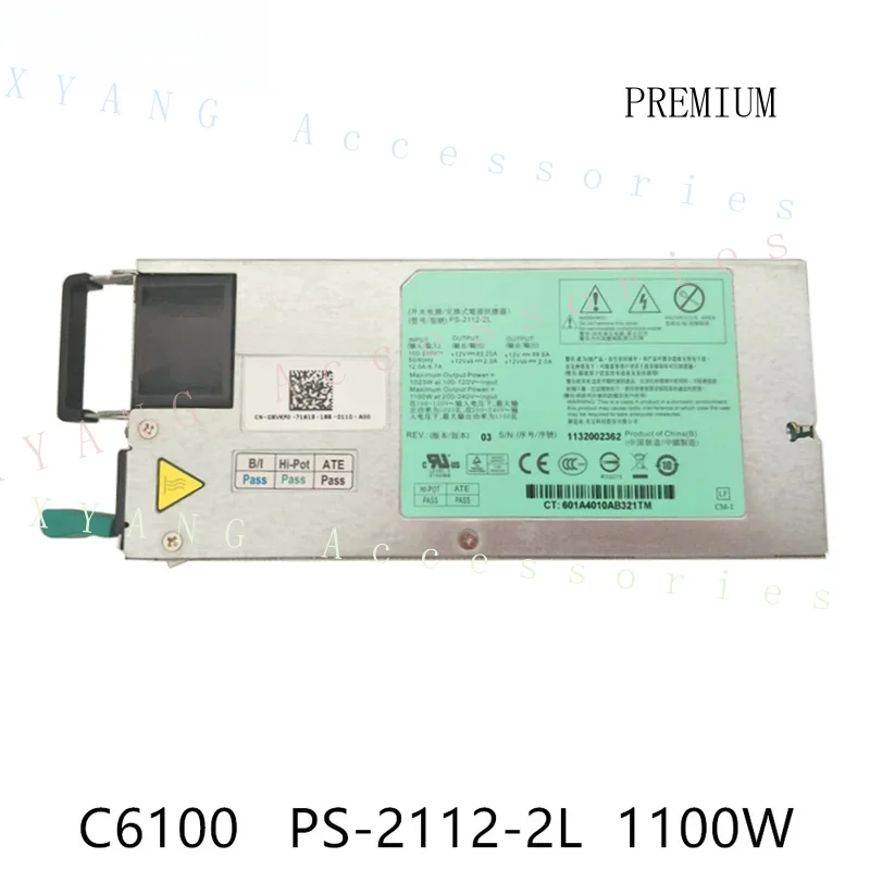 N+ Original 1100W Server Power Supply For DELL C6100 Power Supply PS-2112-2L XVKF0 CN-0XVKF0 100% Tested Fast ship