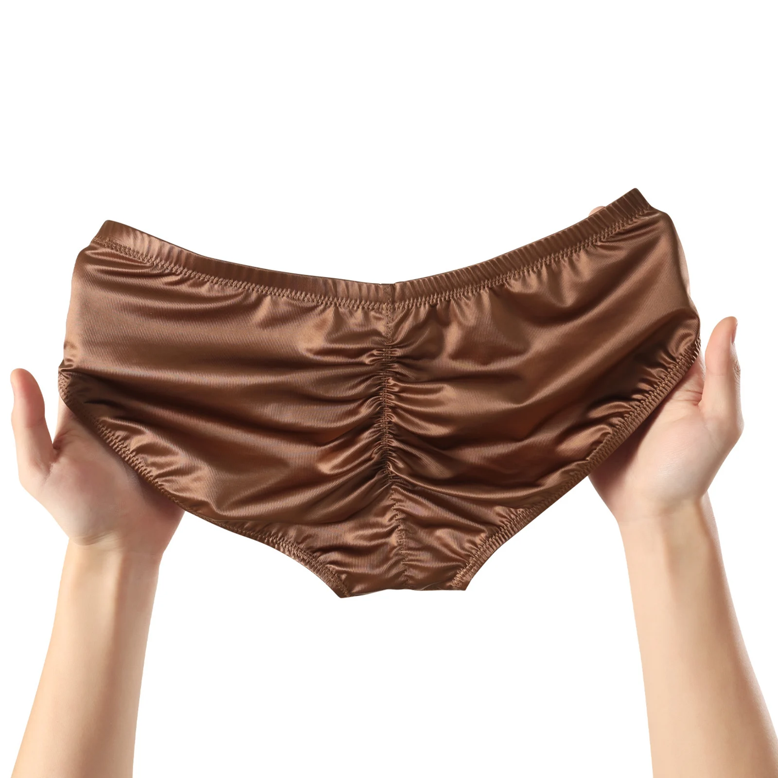 Herren-Trainingsslips Sport Gym Laufunterwäsche Satin Schnelltrocknend U-förmiger Konvexer Beutel Tiefsitzende Bikini-Shorts Workout Bodybuilding – Detail 7