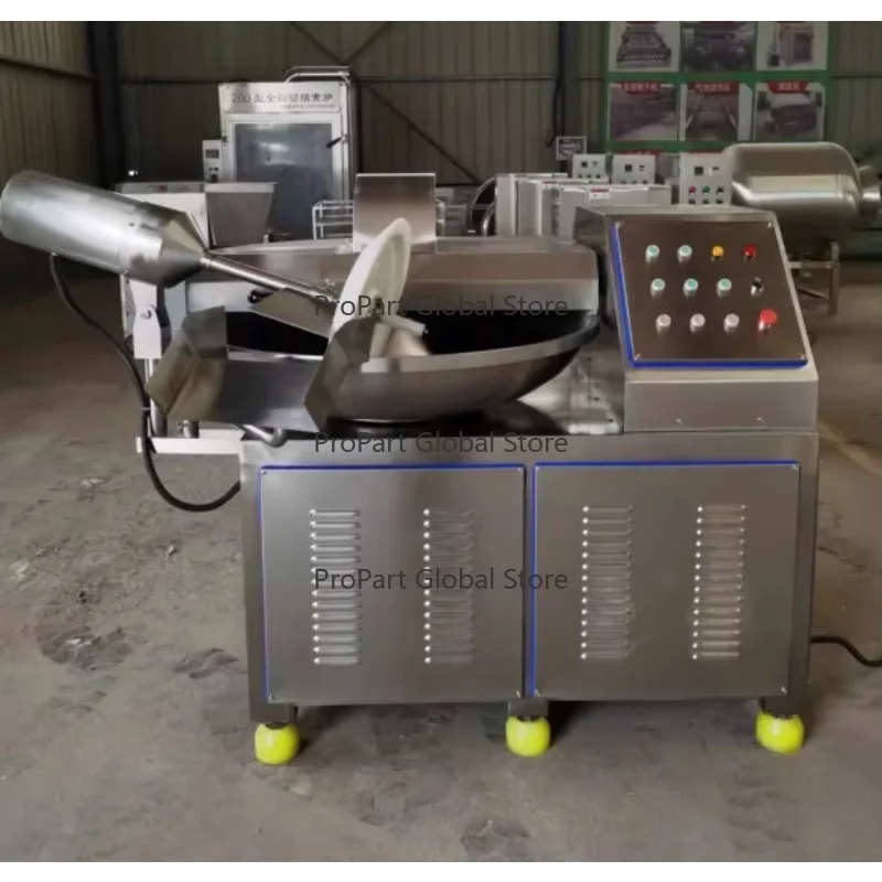 Industrial Fully Automatic Meat Emulsifier Bowl Cutter with Stainless Steel Blades for Meatballs Sausages 220/380V Processing