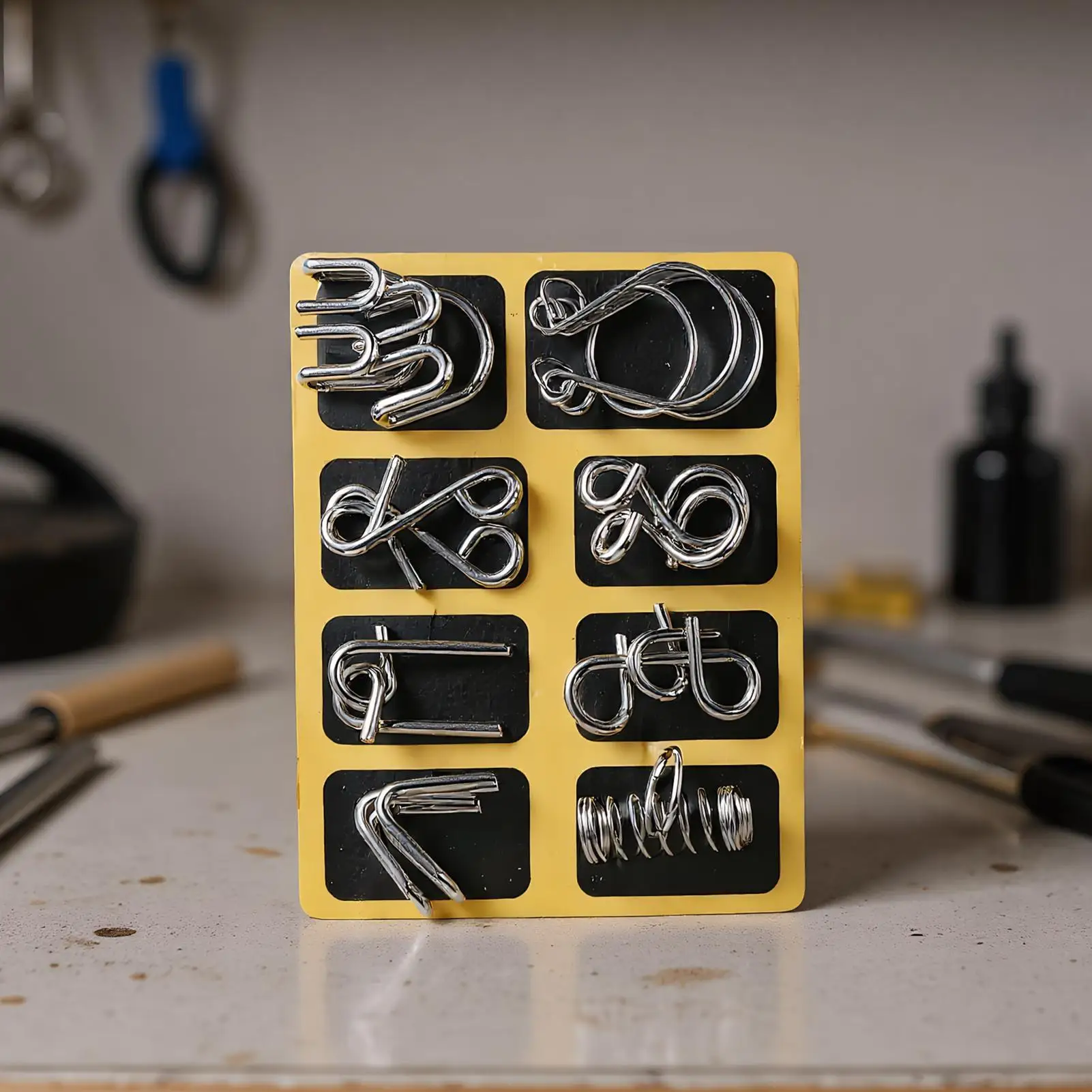 Metalowe łamigłówki druciane, metalowe łamigłówki logiczne, trudne gry, zabawka edukacyjna, upominek na przyjęcie dla rodziny, dziewcząt, chłopców, nastolatków, młodzieży, kobiet, mężczyzn