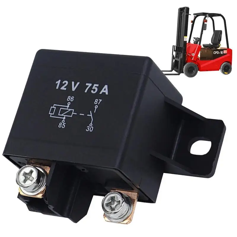 Waterproof Automotive Relay 12V 75A Forklift Relay Car Control Device Car Relays DC 24V High Capacity Switching Car Relay