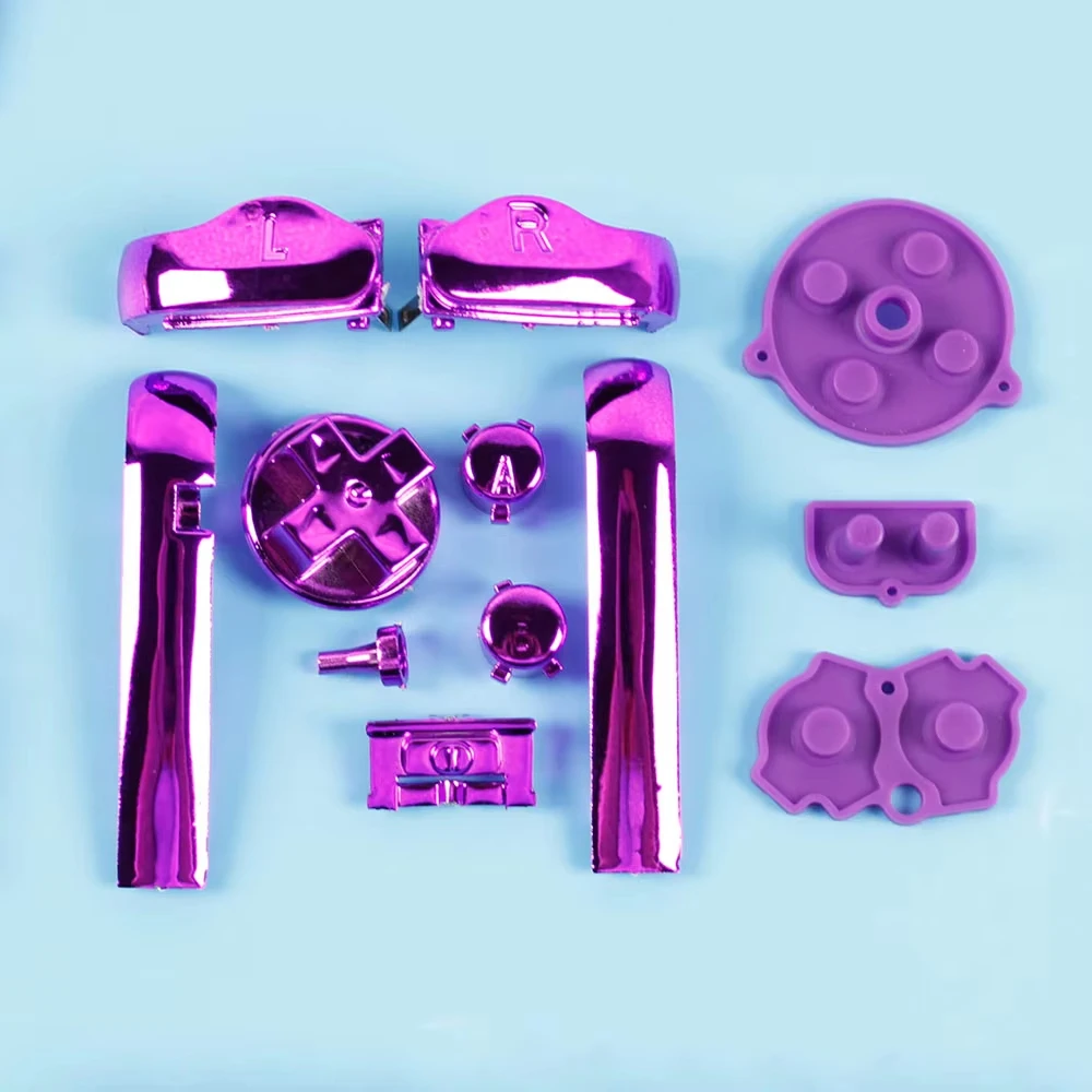 1 Set für Spielkonsolen-Zubehör, GBA, leitfähige Silikon-Tasten mit D-Pad, Netzschalter, Tastatur, Ersatzteile – Detail 9