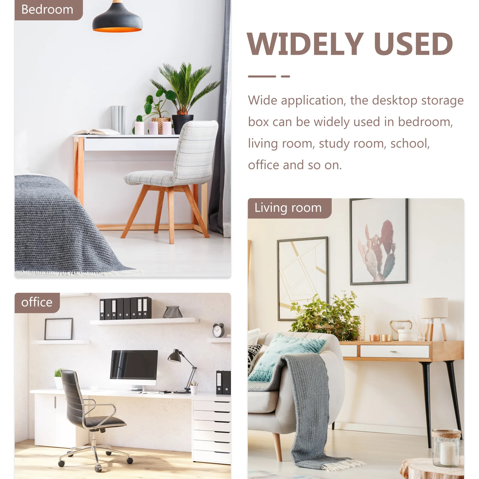 

Desktop Organizer Box with Multiple Compartments Large Capacity Storage for Office School Home Stationery Supplies Desk