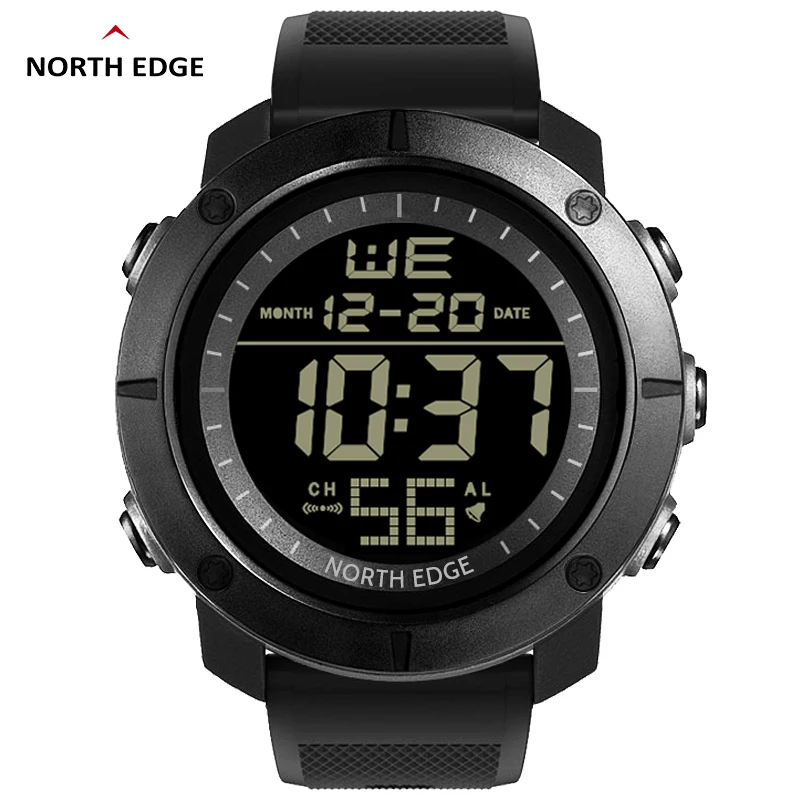 NORTH EDGE Men Digital Watches Army Military World Time Alarm Sport Stopwatch For Male Waterproof 50M