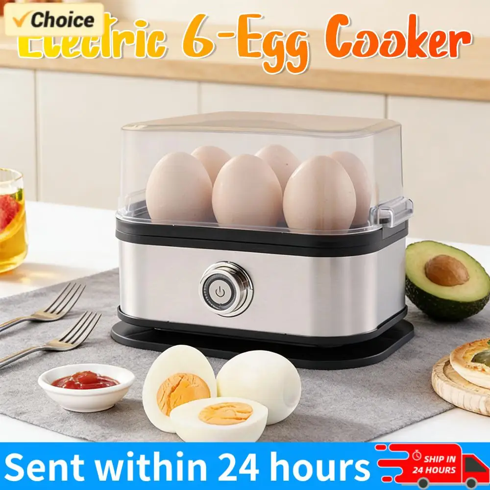 

Электрическая яйцеварка с автоматическим отключением, пароварка для овощей, на 6 яиц, для домашней кухни