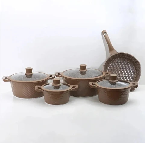 Modern Cookware Set Non Stick Die Casting Non Stick Aluminum Cookware Set High Quality Pot Set