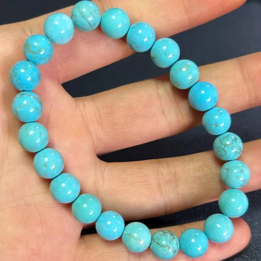 

Handmade natural Turquoise beads bracelet, men's cuff button bracelet, Ramadan prayer bead bracelet