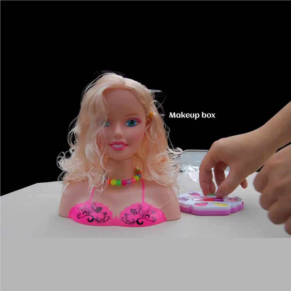 Kids Dolls Makeup Set Half Body Hairdressing Toy Plastic Educational Styling Tools Children Birthday Gift Accessories