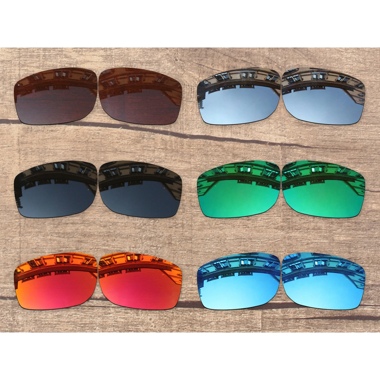 

Vonxyz 20+ Color Choices Polarized Replacement Lenses for-Electric Black Top Frame