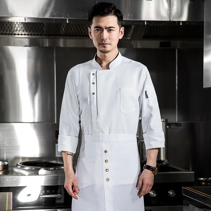 

Рабочая одежда для поваров (мужская), с короткими и длинными рукавами, осенняя и зимняя одежда для отелей, столовых, ресторанов и кухонь.