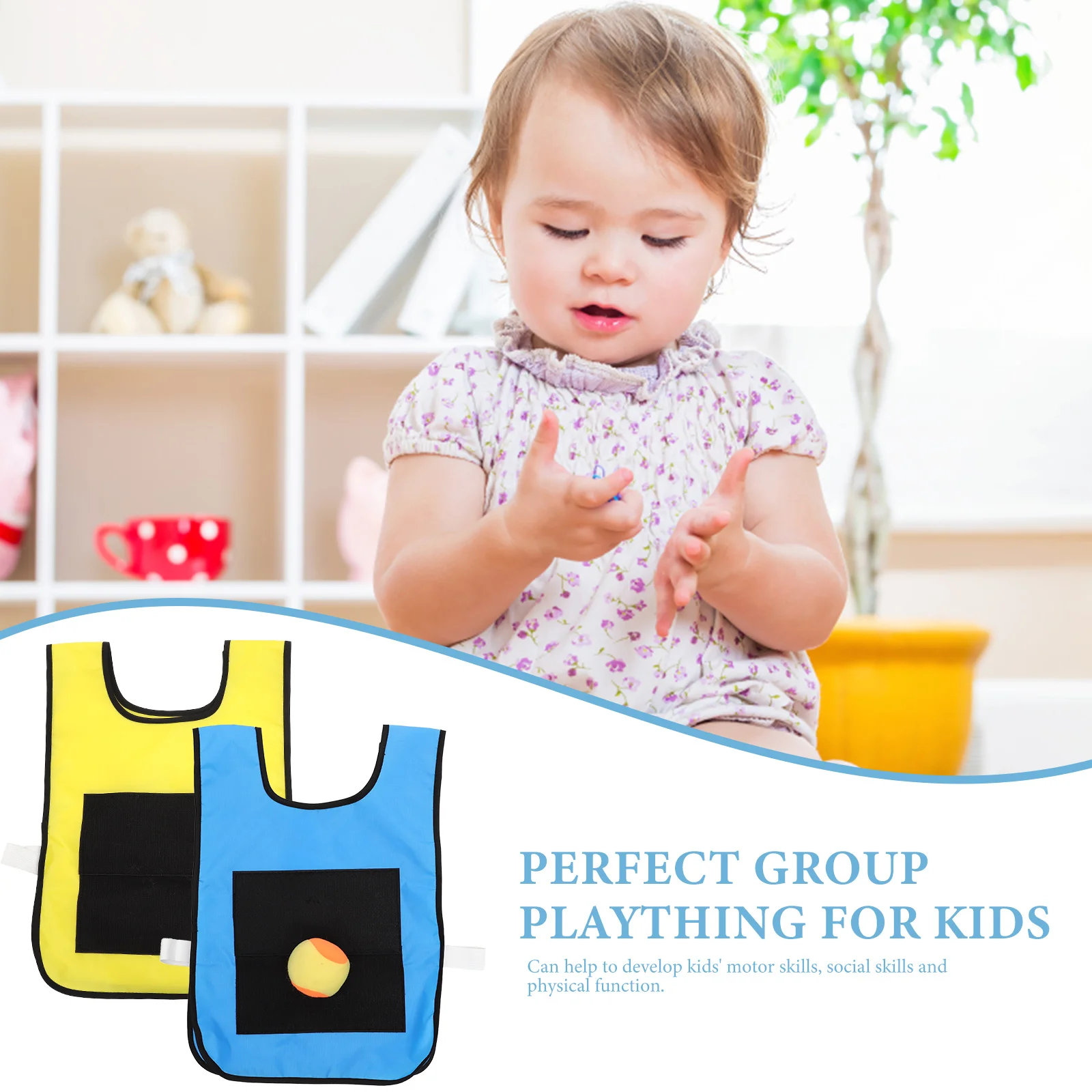 

Sticky Vest Labels Outdoor Suction Cup Throwing Game Racket Catch Baby Team Pinnies