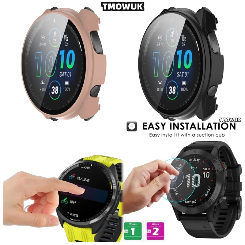 

For Garmin Forerunner 645 735 745 935 945 955 965 970 Fenix 7 7S 7X Pro 9H HD Ultra - Thin Tempered Screen
