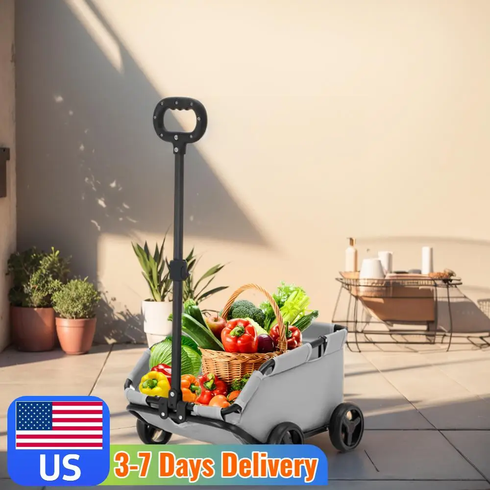 

Складная коляска для маленьких животных на 4 колесах, легкая складная тележка для путешествий, идеально подходит для прогулок с маленькими питомцами