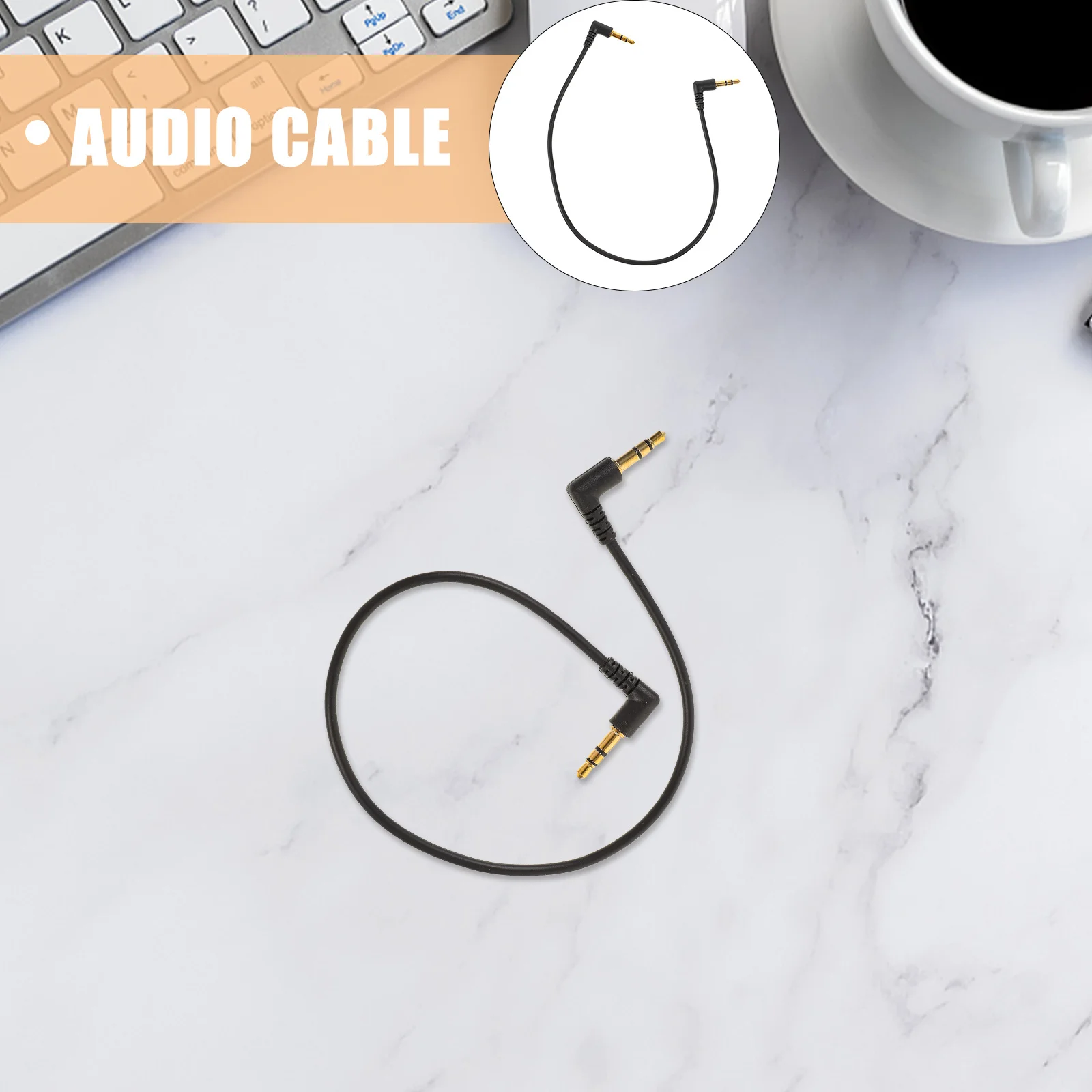 

Bend Audio Cable 3.5mm Male to Male 30cm Length Stable Transmission Durable for Car Stereo Speaker Aux 3.5mm Audio Cable