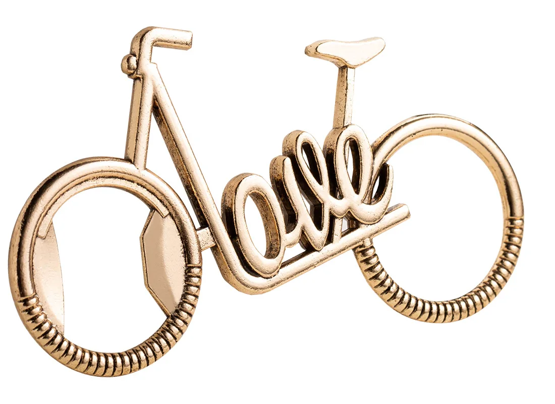 bicycle-design Wine Beer Bottle Opener Cork refrigerator gift package can Kitchen Bar Tools wedding gift wholesale