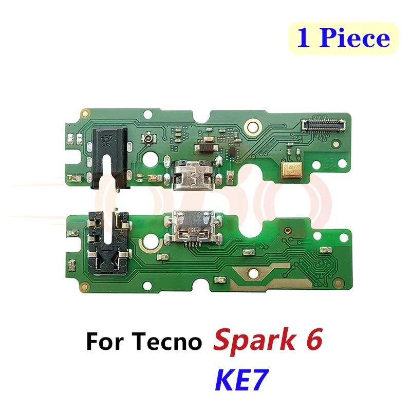 USB Charging Port Board For Tecno Spark 4 Lite 6 Go 5 AIR 7 PRO KE5 KE6 KE7 KF6 KF8 Charger Dock Connector Flex Cable Repair
