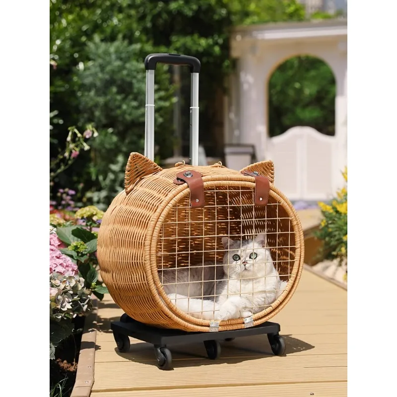 

Cat bag out portable cat cart cat cage pet car luggage