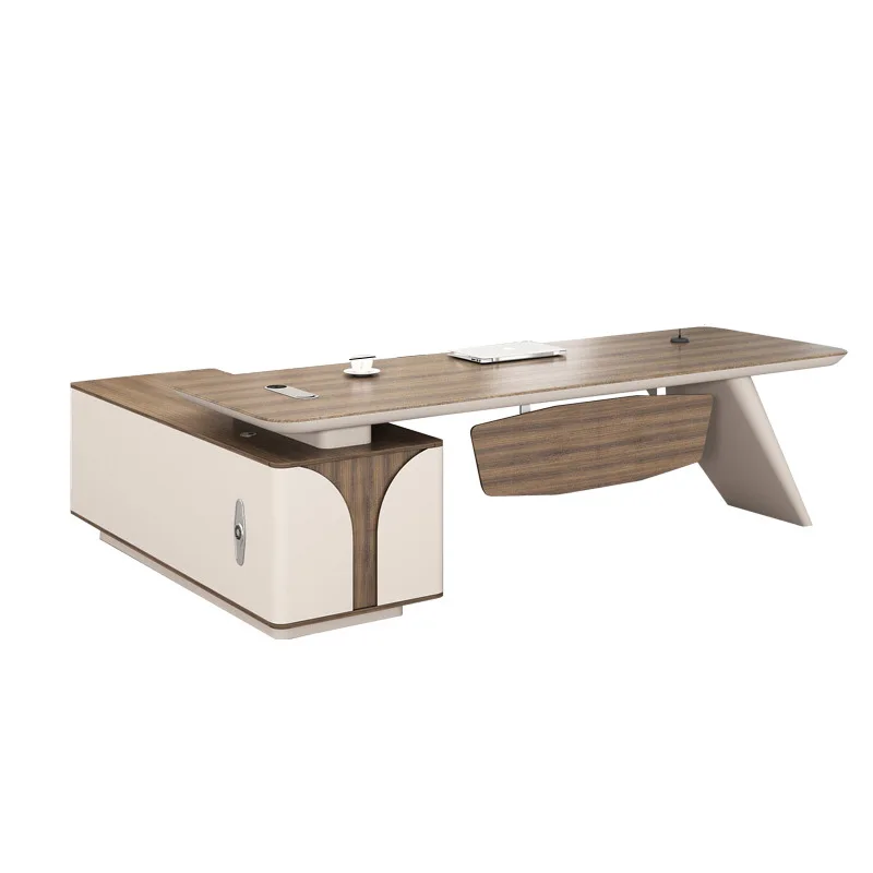 Boss table simple modern manager table and chair combination light luxury paint high-end desk office furniture