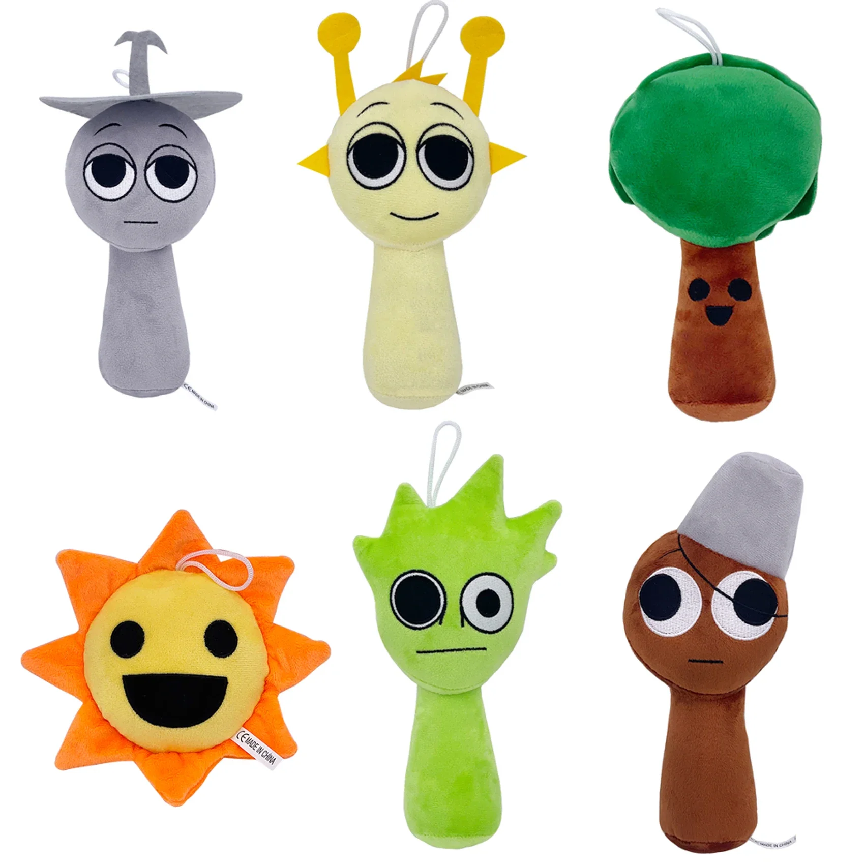 Nuevos juguetes de juego de terror de peluche Sprunki, almohada de peluche suave y bonita de dibujos animados para chico, regalo de cumpleaños y Navidad, muñecos rellenos para niños