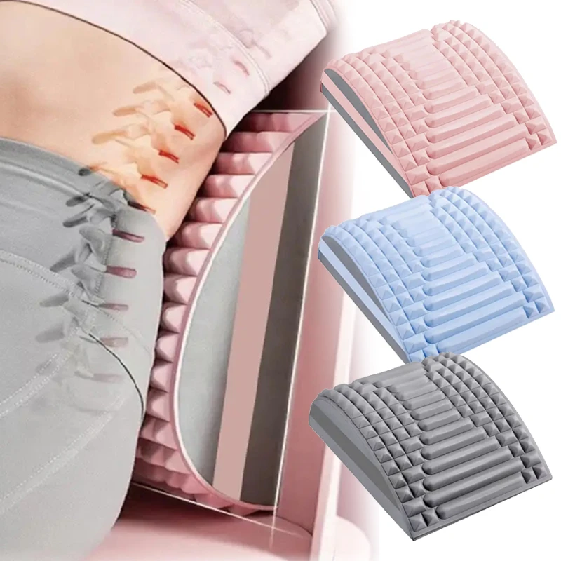 Waist Back Stretcher Cervical Massage Pillow Fitness Yoga Lumbar Support Massager Neck Traction Posture Corrector Relax Fatigue