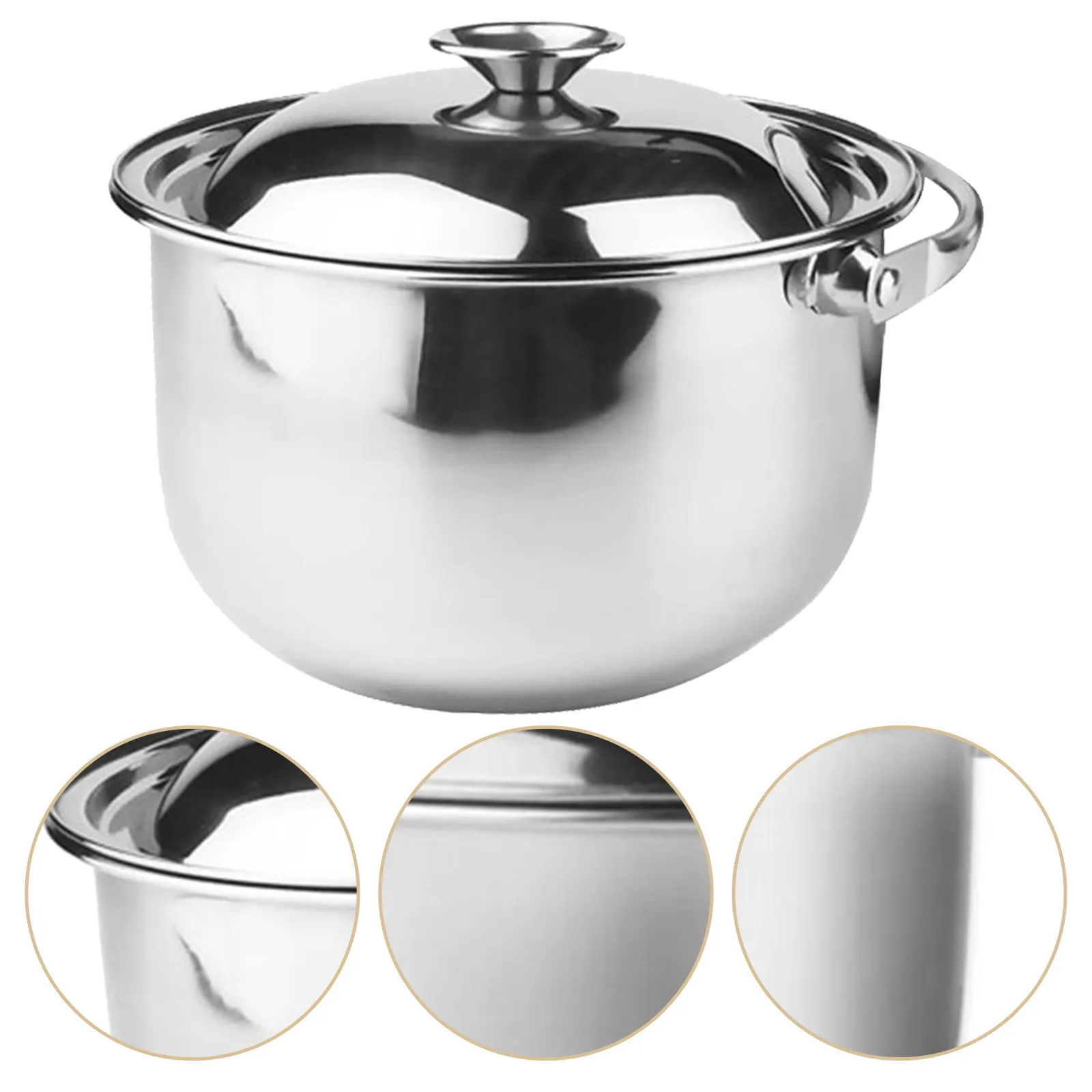 Stainless Steel Stockpot Multipurpose Soup Cooking Pot with Handle for Home Restaurant Hotel Kitchen Lid Cooking Utensil Stewing