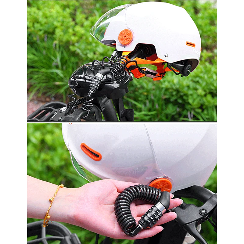 Bicycle Mini Password Lock Portable Helmet Lock Durable Steel Wire Lock Mountain Bike Frame Lock Bicycle Accessories