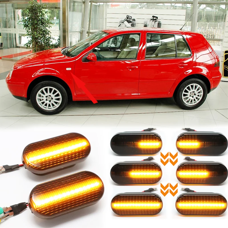 

Dynamic Side Marker Light Side Signal Lights For SEAT Leon Ibiza 6L Ford Focus MK2 VW Golf 3 4 Lupo Passat Polo 6N 9N Bora