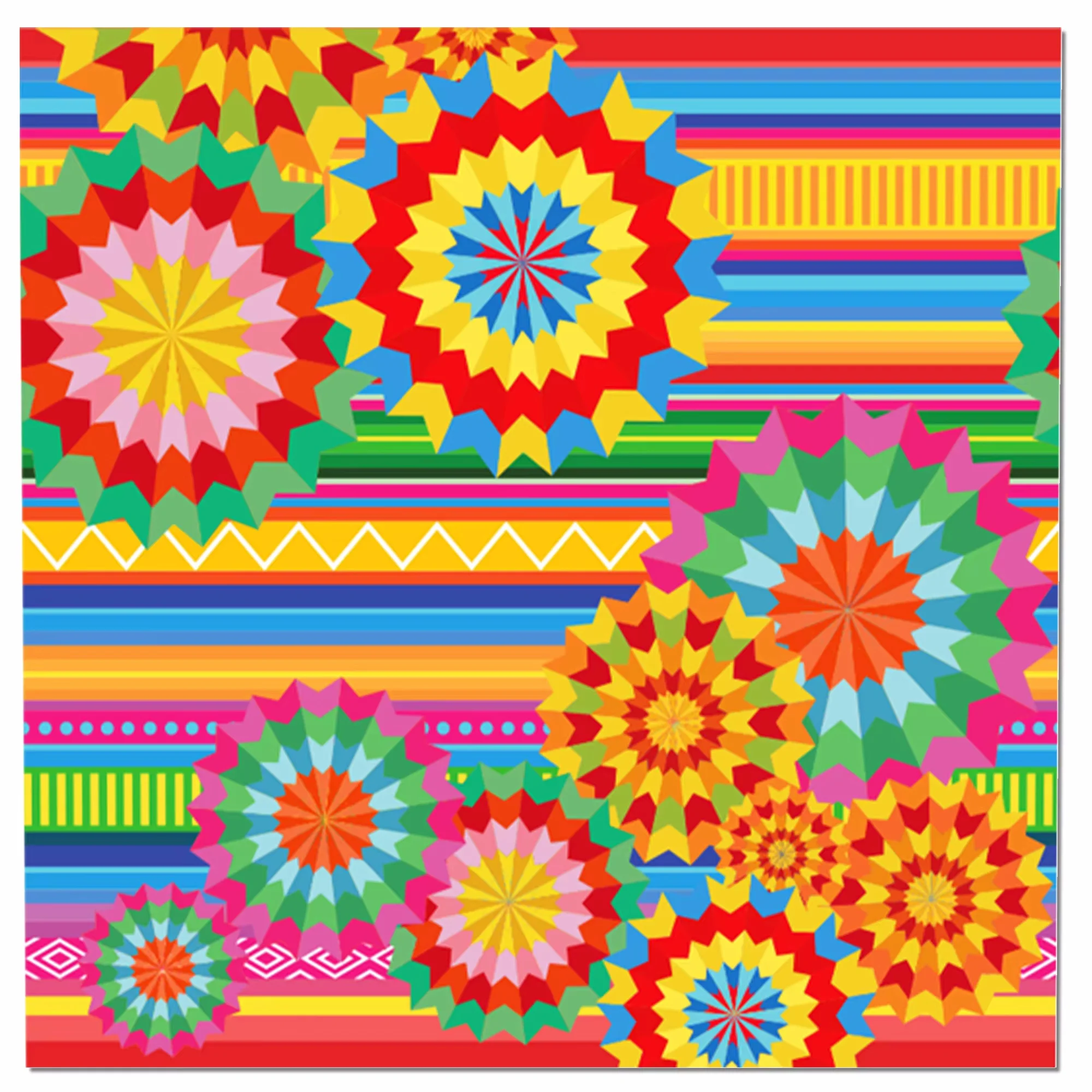 Mexican Fiesta Party Disposable Tableware Sets Paper Plates Cups Napkins Mexican Cinco De Mayo Party Dinnerware Decor