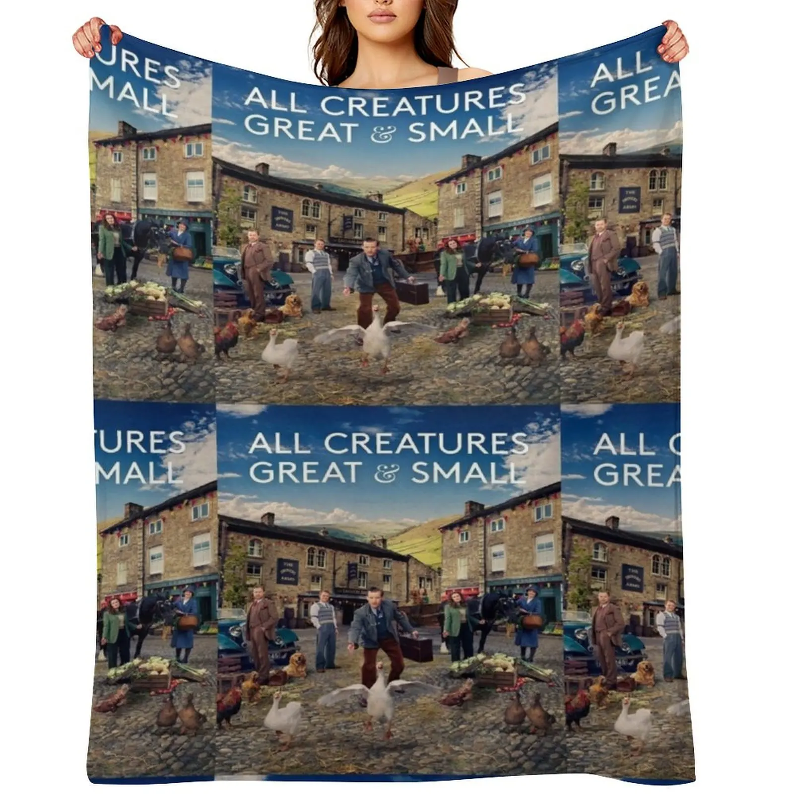 

All Creatures Great and Small family Throw Blanket Loose Winter beds For Baby Flannel Fabric Blankets