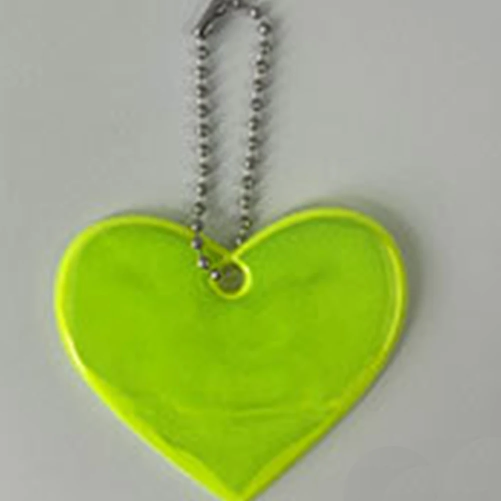 Safe Reflective Keychain For Bag Backpack Pendant Heart Ornaments Reflectors For Things Adults Children Night Safety Accessories