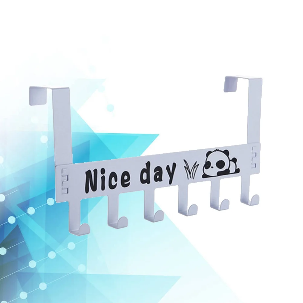 فوق الباب هوك شماعات الأبيض تخزين المعادن الرف ل 1-3/4 بوصة أبواب الحمام المرآب المنظم القبعات معاطف الأوشحة أحزمة #3