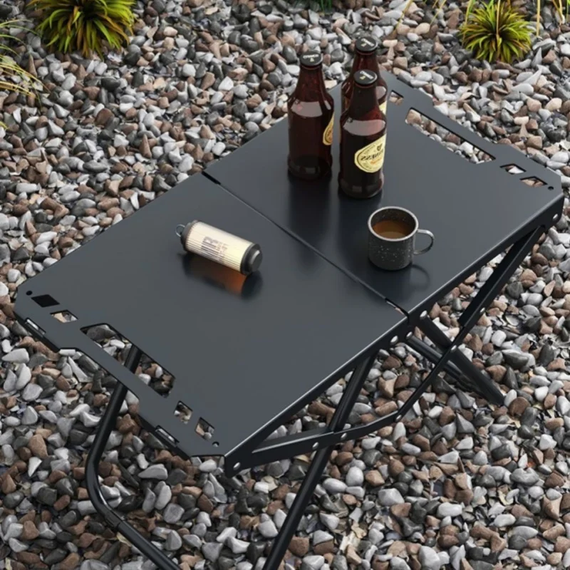 طاولة التخييم طاولة التخييم في الهواء الطلق متعددة الوظائف طاولة قابلة للطي المحمولة نزهة الجدول العملي في الهواء الطلق توفير المساحة جديد
