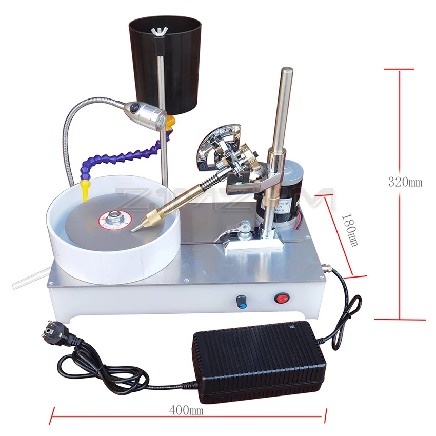 2800RPM Gemstone Grinding Faceting Machine Faceted Jewelry Polishing Machine Polisher Flat Grinder Lapidary Machine 120W