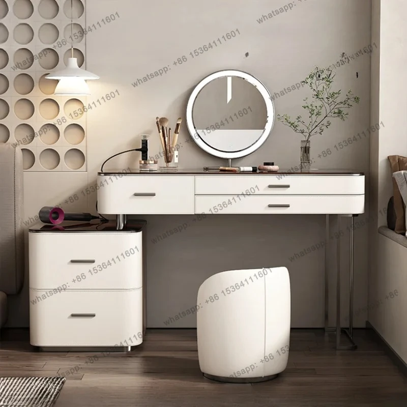

DF smart home Vanity Wooden Dresser Organizer Luxury Storage Makeup Mirrors Dressing Table Storage Cabinet Tocador Maquillaje