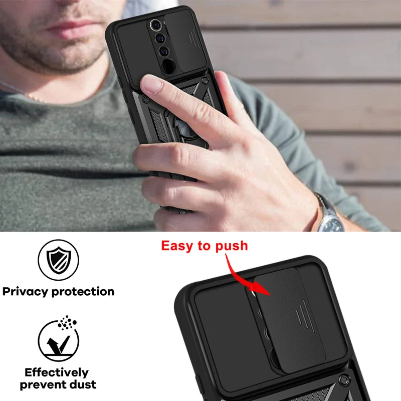 Shockproof Armor Case For Xiaomi Redmi Note8 Pro Car Holder Phone Cover For Redmi Note 8 Camera Lens Protection Fundas