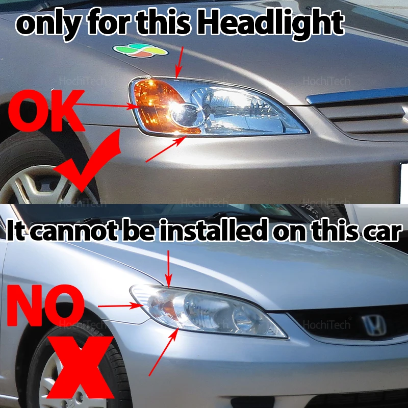 ホンダシビック ES1 ES8 ES5 ES7 フェイスリフト前 2001 〜 2003 透明ガラスランプヘッドランプカバーヘッドライトカバーシェルランプシェード