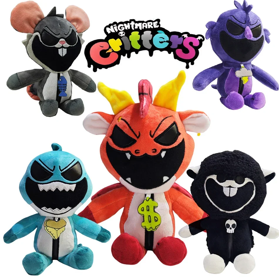 

New Nightmare Critters Plush Doll Baba Black Sheep Icky Allister Simon Smoke Plushie Game Soft Stuffed Home Decor Toy Kids Gift
