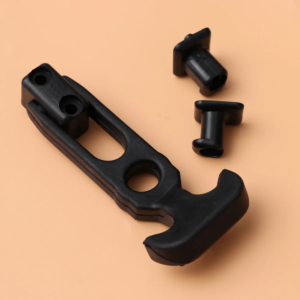 

2Pcs Car Tail Box Buckle Rust Resistant Black Coat Finish Strong Adjustable Hood Lock Rear Tail Box Bumper Trim Lock