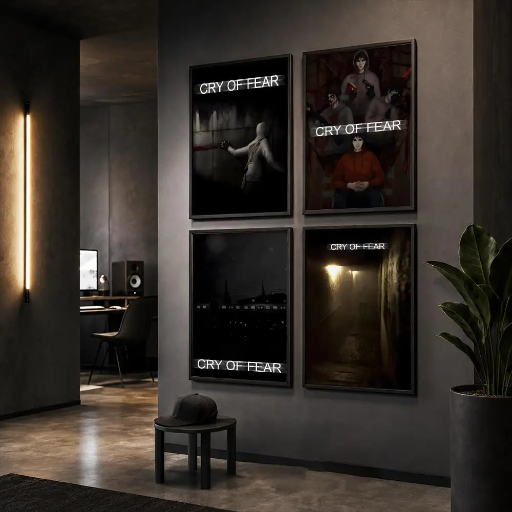Horror Game C-Cry of Fear Poster Wall Art Print Sticker for Bedroom Living Room Dorm Office Modern Home Decor