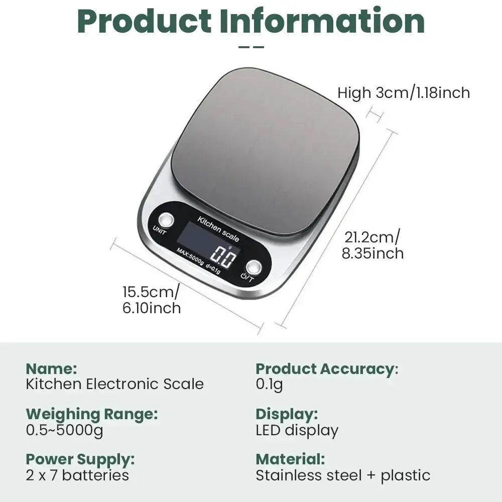 Bilancia da cucina ad alta precisione bilancia elettronica per gioielli bilancia da forno multifunzione strumento di misurazione 10kg bilancia