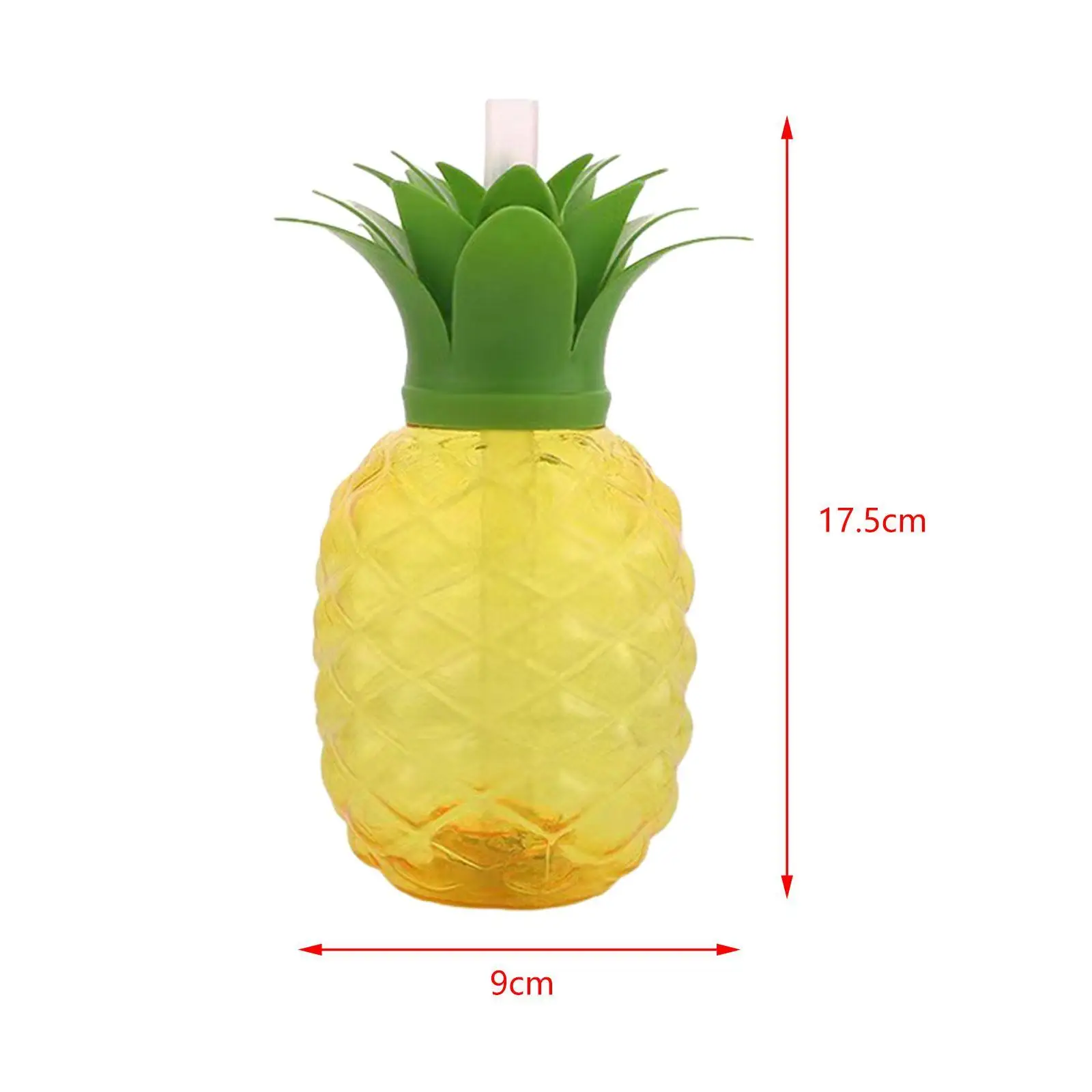 10x Ananas-Wasserflasche, Milchflasche, 500 ml, kreatives Tee- und Getränkegeschirr, auslaufsicher, transparent, für Küche, Feiertage, Geburtstagsgeschenk