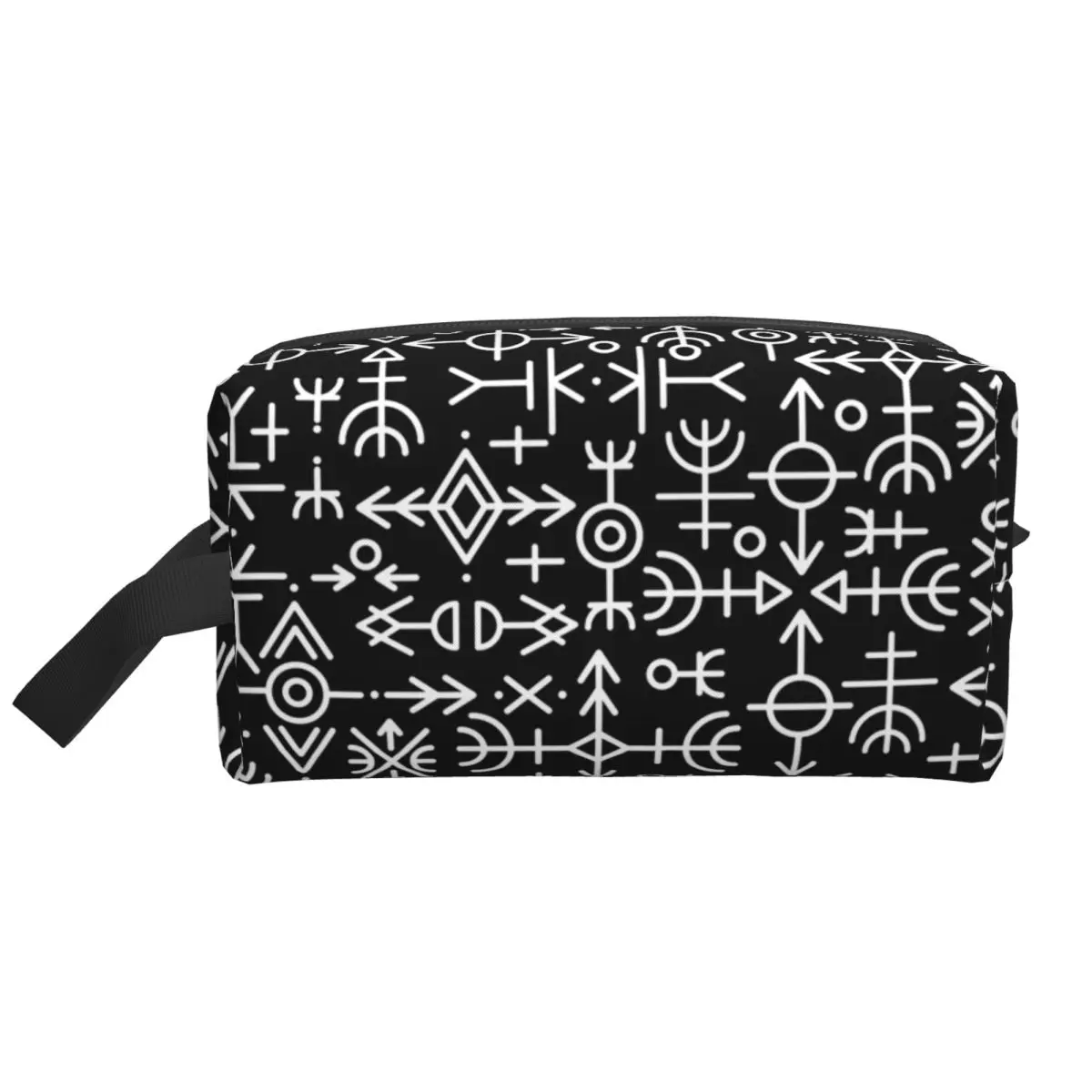 Neceser Futhark nórdico escandinavo con runas vikingas personalizadas, organizador de maquillaje cosmético para mujer, estuche Dopp de almacenamiento de belleza para mujer